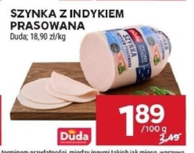 Szynka z indykiem prasowana Duda promocja w Stokrotka
