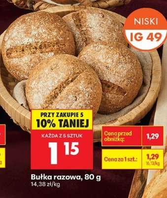 Bułka razowa promocja w Biedronka