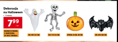 Dekoracja halloweenowa duch 48 x 42 cm promocja