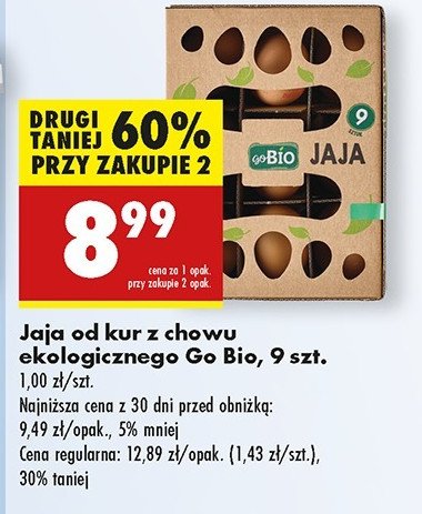 Jaja z chowu ekologicznego Gobio promocja