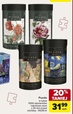 Puzzle w tubie 1000 elementów promocja w Carrefour
