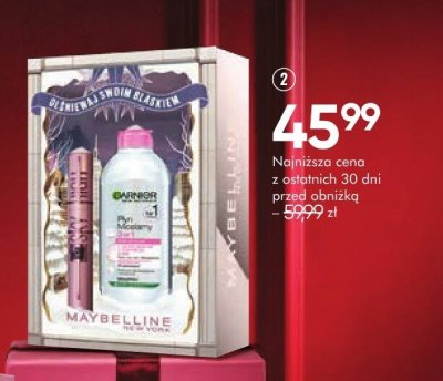 Zestaw MAYBELLINE NEW YORK Lash Sensational Sky High tusz do rzęs 7,2 ml + Garnier płyn micelarny 400 ml promocja w Super-Pharm