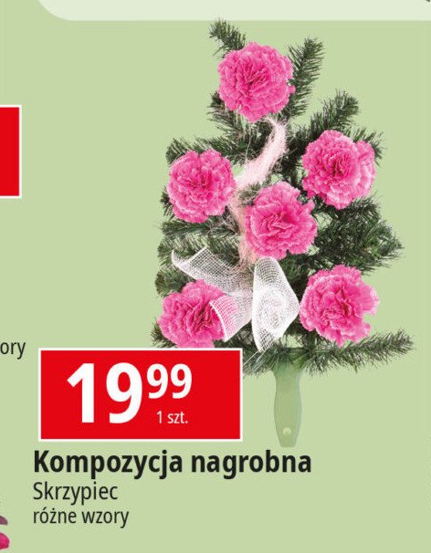 Kompozycja nagrobna Skrzypiec promocja w Leclerc