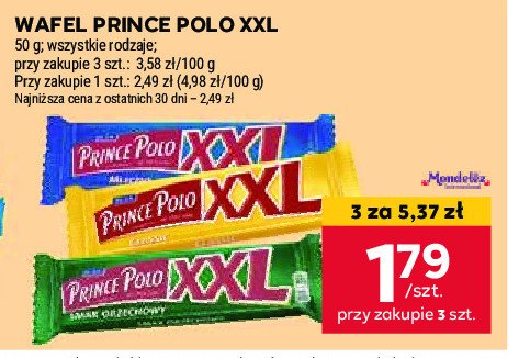 Wafelek orzechowy Prince polo xxl promocja