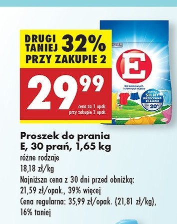 Proszek do prania kolorowych i ciemnych tkanin promocja w Biedronka