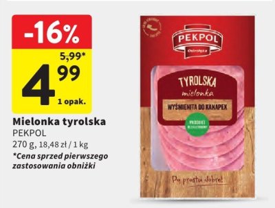 Mielonka tyrolska Pekpol promocja w Intermarche