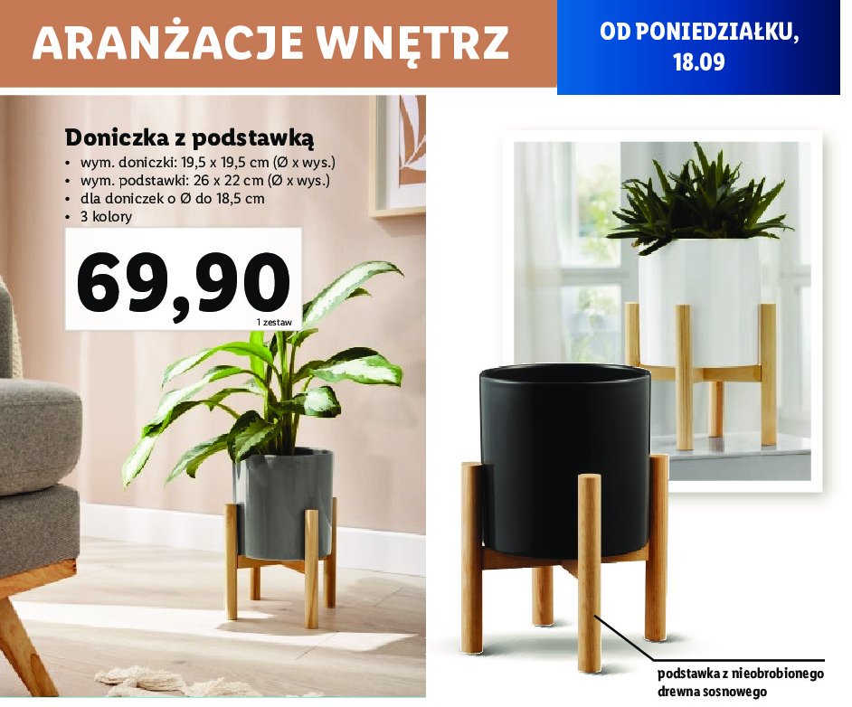 Doniczka z podstawką promocja