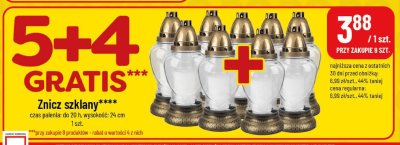 Znicz szklany promocja w POLOmarket