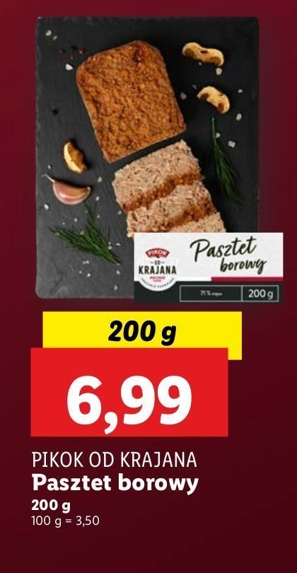 Pasztet borowy Pikok od krajana promocja