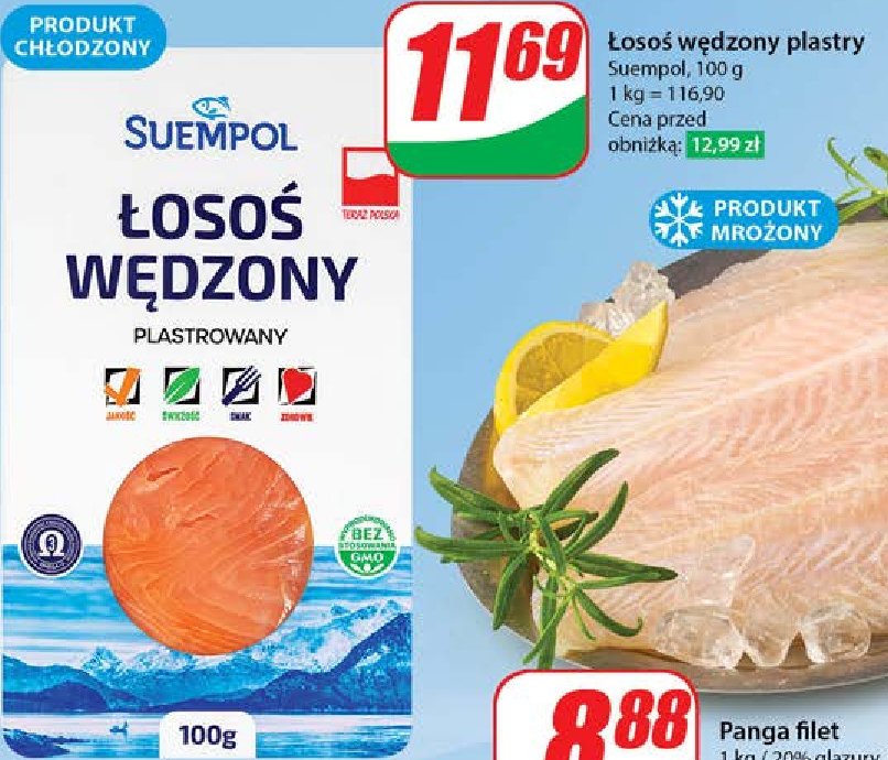 Łosoś wędzony-plastry Suempol promocja