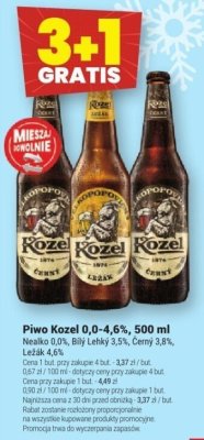Piwo Kozel 0,0-4,6% 500ml promocja w Twój Market