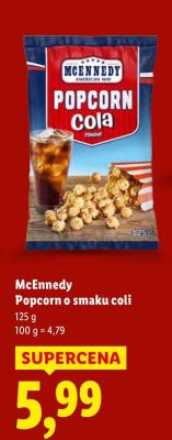 Popcorn o smaku coli McEnnedy promocja w Lidl