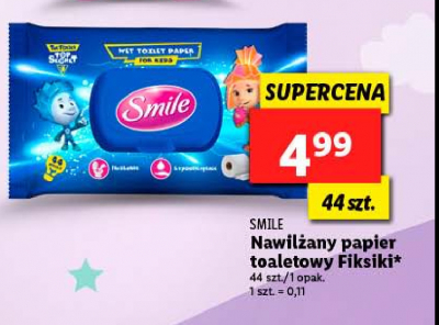Papier toaletowy nawilżany fiksiki Smile baby Smile (chusteczki) promocja