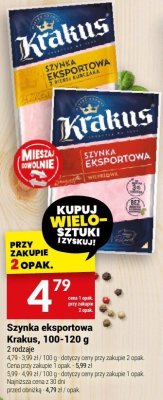 Szynka eksportowa Krakus, 100-120 g promocja w Twój Market