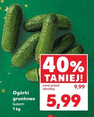 Ogórki gruntowe luzem promocja w Kaufland