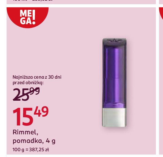 Pomadka 180 Rimmel moisture renew promocja w Rossmann