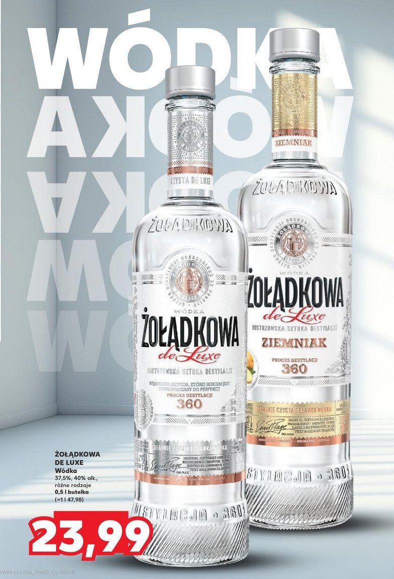 Wódka Żołądkowa gorzka de luxe ziemniak promocja w Kaufland