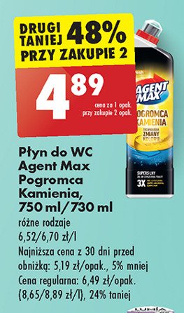 Płyn do wc total effect cytrusowy Agent max promocja