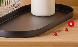 Dekoracyjna metalowa taca 30x13x1,5 cm promocja w Biedronka