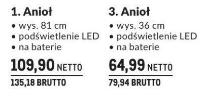 Anioł z podświetleniem LED na baterie, wys. 81 cm promocja w Makro
