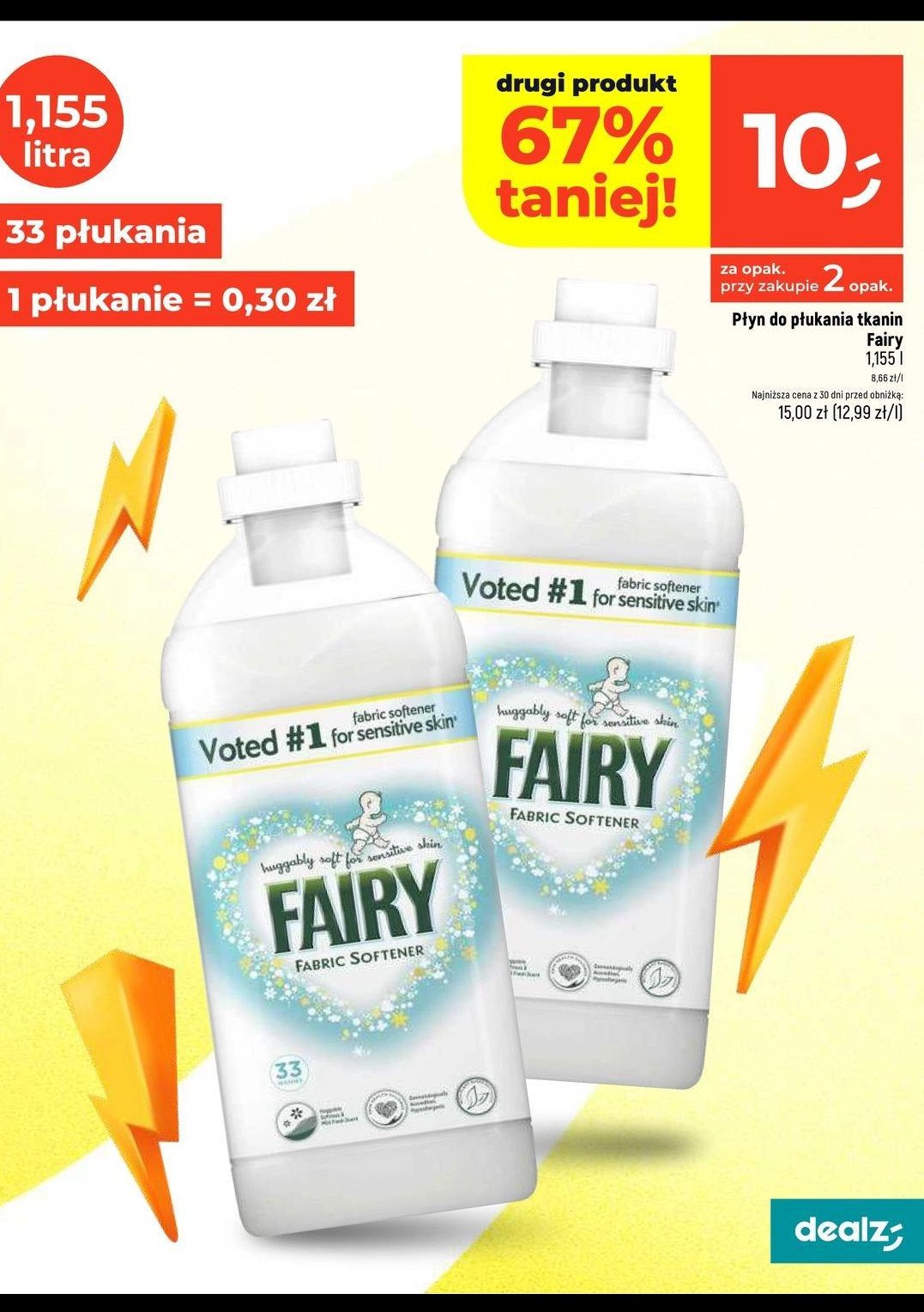 Płyn do płukania fabric softener Fairy promocja