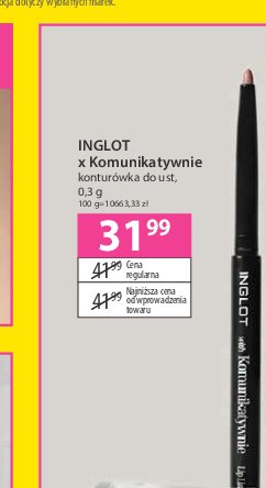 Konturówka do ust Inglot x komunikatywnie promocja