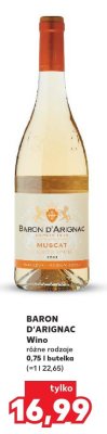Wino BARON D'ARIGNAC Muscat promocja w Kaufland