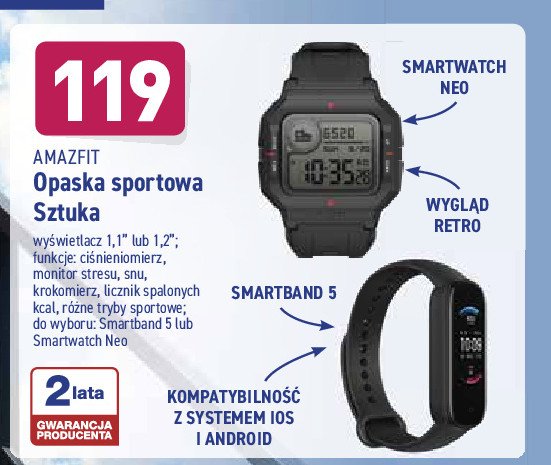 Smartwatch neo Amazfit promocja