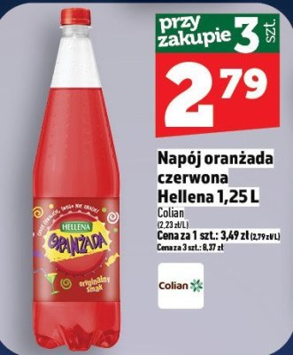 Napój oranżada czerwona Helena 1,25L promocja w TOPAZ