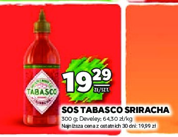 Sos tabasco sriracha Develey promocja