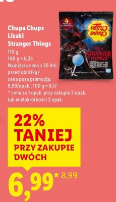 Chupa Chups Lizaki Stranger Things promocja w Lidl