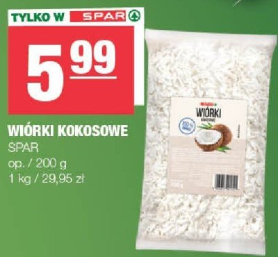 Wiórki kokosowe SPAR promocja w SPAR
