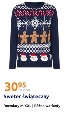 Sweter świąteczny promocja w Action