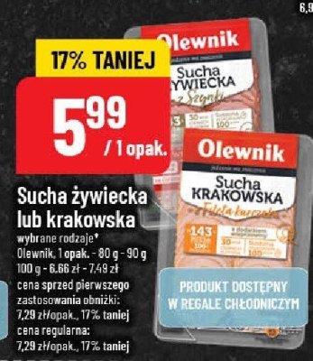 Sucha żywiecka Olewnik promocja w POLOmarket