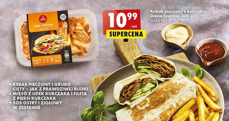 Kebab pieczony z kurczaka Danie express promocje
