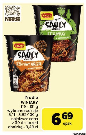 Danie teriyaki Winiary saucy noodles promocja