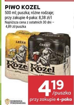 Piwo Kozel promocja w Stokrotka