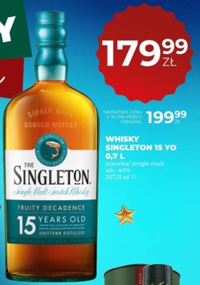 Whisky Singleton 15 YO 0,7 L promocja w Duży Ben