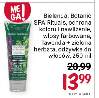 Od偶ywka do w艂os贸w farbowanych lawenda i zielona herbata Bielenda botanic spa rituals promocja