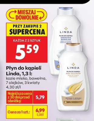 Płyn do kąpieli Linda, 1,3 l 3 kwiaty promocja w Biedronka
