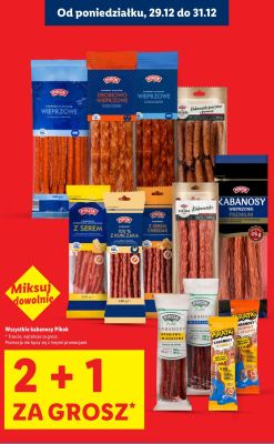 Kabanosy Pikok różne rodzaje promocja w Lidl