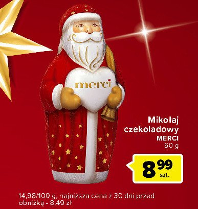 Mikołaj z czekolady Storck merci promocja