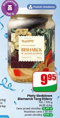 Płaty śledziowe Bismarck w zalewie octowej Targ Rybny promocja w Dino