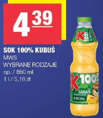 Sok 100% KUBUŚ MWS promocja w SPAR