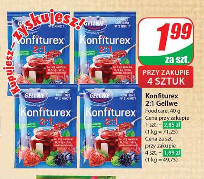 Konfiturex 2:1 Gellwe promocja