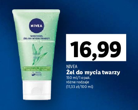 Żel do mycia twarzy cera mieszana i tłusta Nivea face essentials promocja