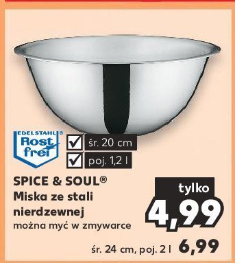 Miska ze stali nierdzewnej 20 cm 1.2 l K-classic spice & soul promocja