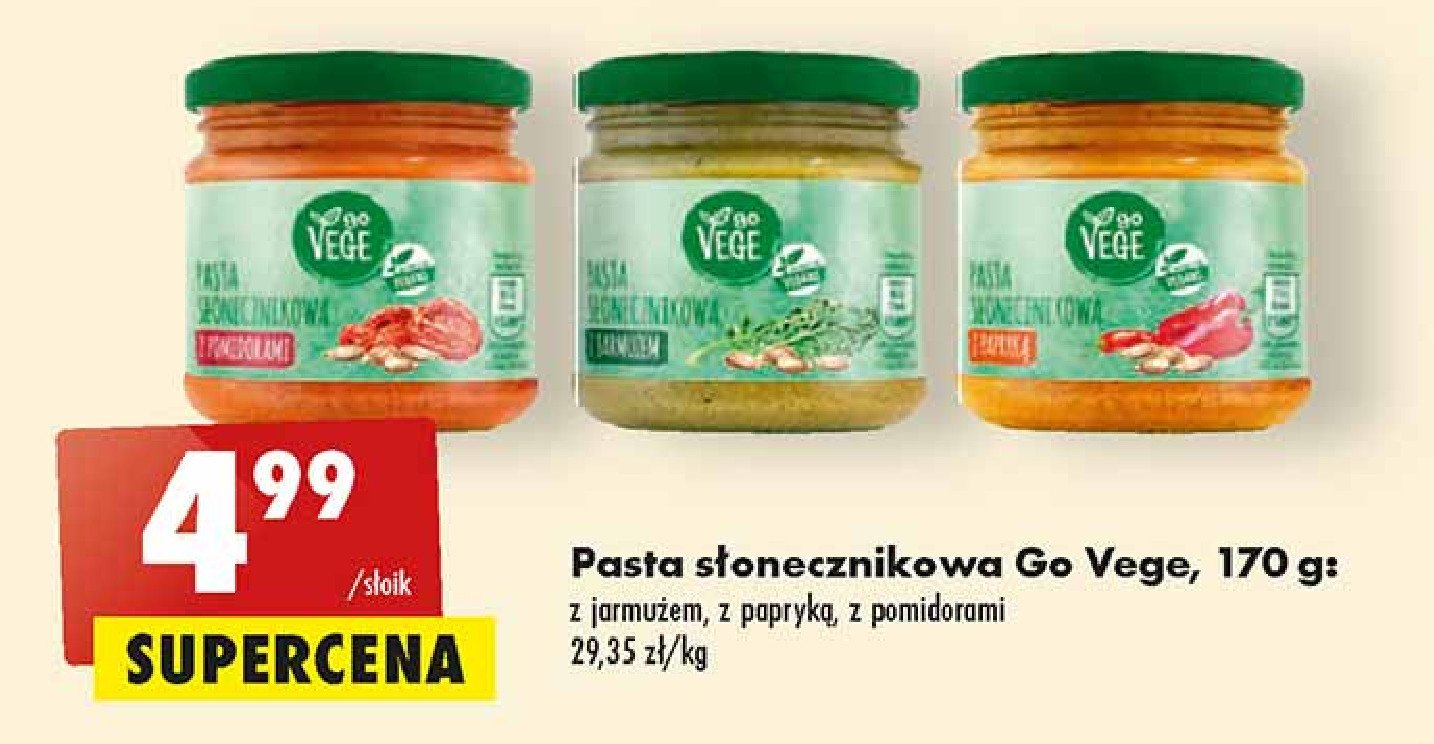 Pasta s艂onecznikowa z papryk膮 Govege promocja