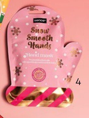 Maska do rąk Snow Smooth Hands o zapachu pianek marshmallow Sence promocja w Rossmann