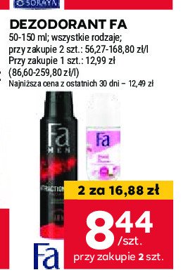 Dezodorant Fa pink passion promocja w Stokrotka